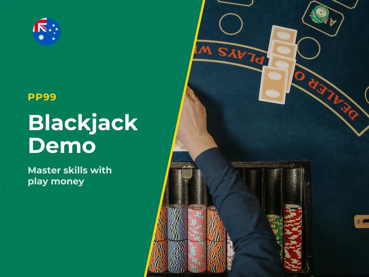 What blackjack demo mode gives you